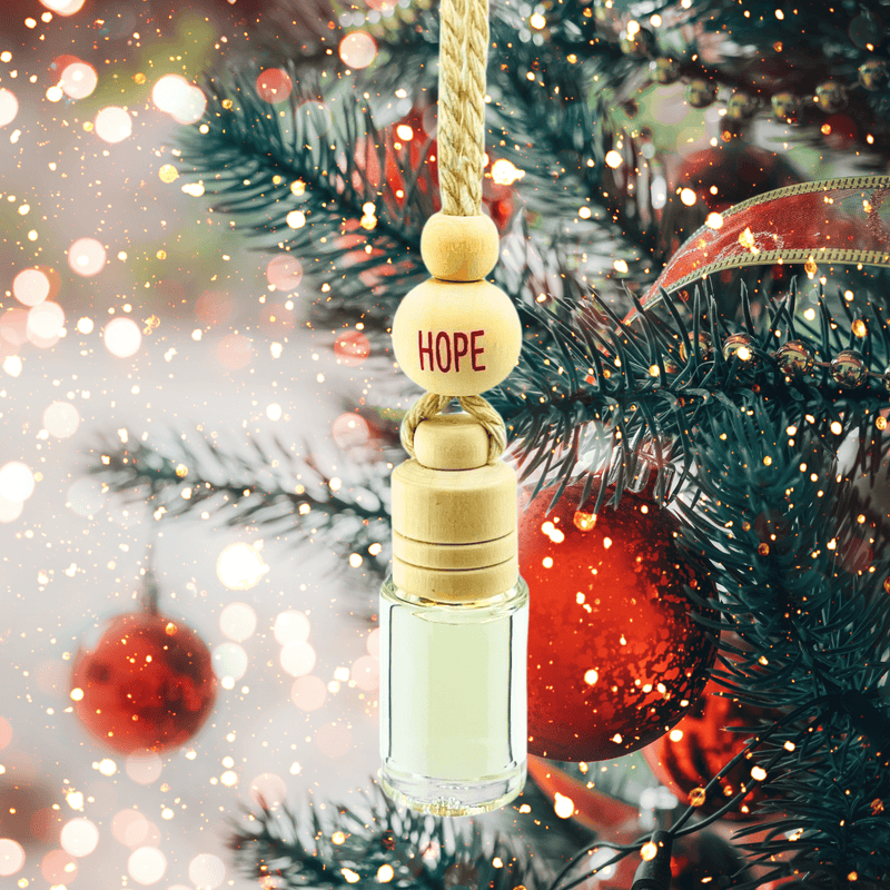 Hanging Car Oil + Christmas Tree Diffuser - 4 Choices * Believe * Hope * Joy * Peace